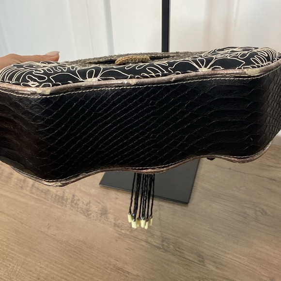 Mary Frances Black and greys Clutch - unique design - intricate beading and flor - Picture 7 of 7